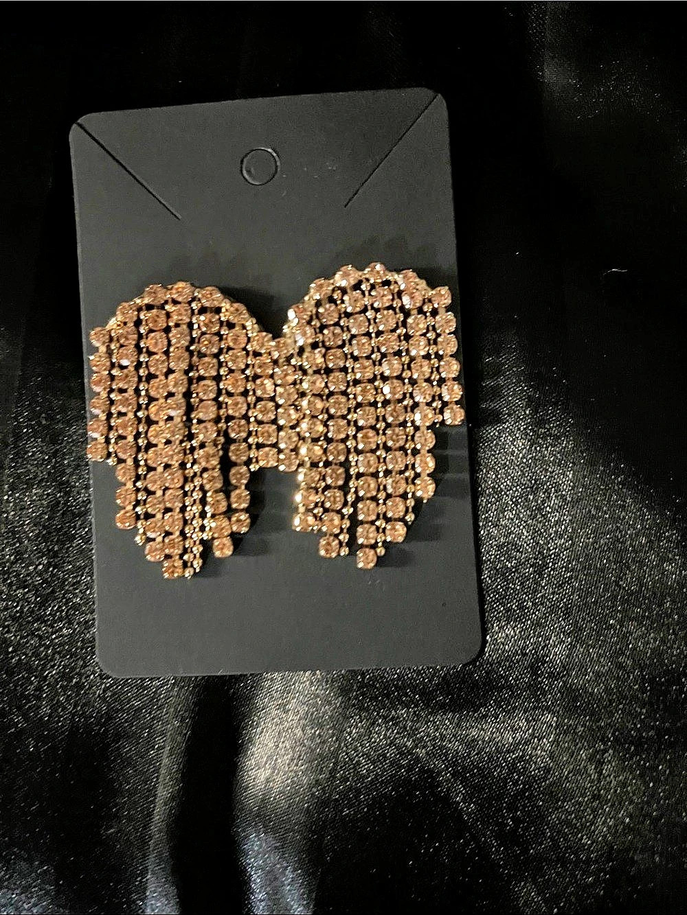 Gold Tone Statement Drop Earrings